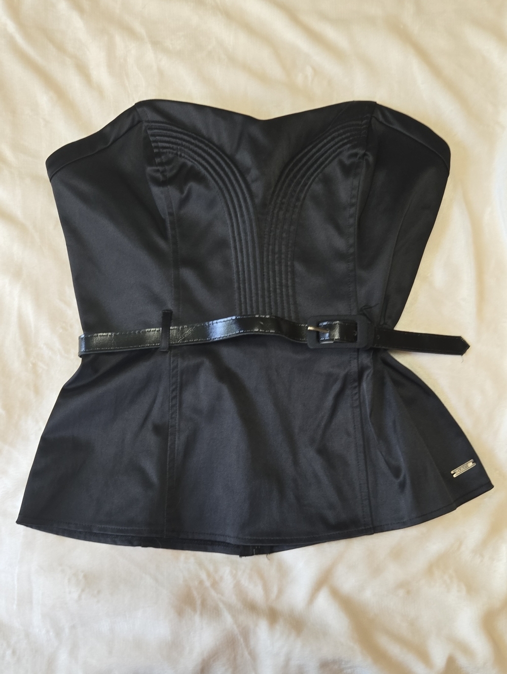 Guess Black Strapless Bustier Top with Belt (Circa 2011)